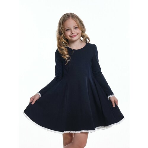 Школьное платье Mini Maxi, размер 140, синий платье для девочек s oliver артикул 403 10 112 20 200 2108082 цвет темно синий 5952 размер 140