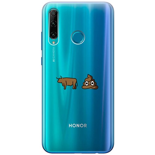 Силиконовый чехол с принтом Bull Shit для Honor 10i / 20e / Хонор 10 ай / 20е силиконовый чехол с принтом bull shit для honor 8c хонор 8с