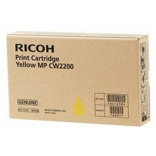 Ricoh Картридж оригинальный Ricoh MP CW2200-Y 841638 MP-CW2200-Y желтый 461 стр 100 мл