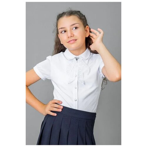 Школьная блуза Deloras, размер 146, бежевый