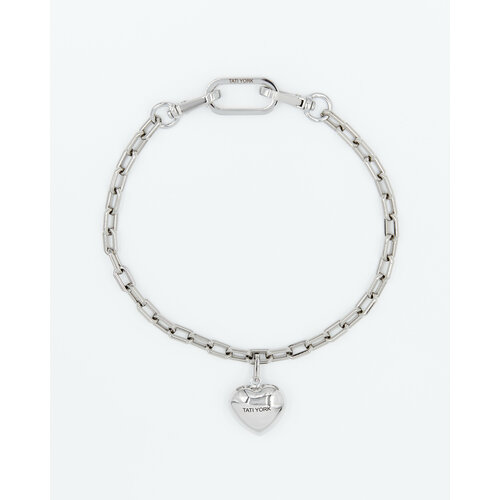 Колье TATI YORK Silver Heart Kema, длина 38 см, серебряный