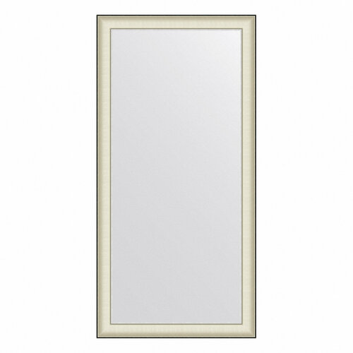 Зеркало настенное EVOFORM в багетной раме белая кожа с хромом, 78х158 см, для гостиной, прихожей, кабинета, спальни и ванной комнаты, BY 7635