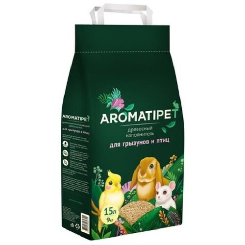 AromatiPet Древесный наполнитель для грызунов и птиц 2,5л 1,5 кг 38508 (2 шт)