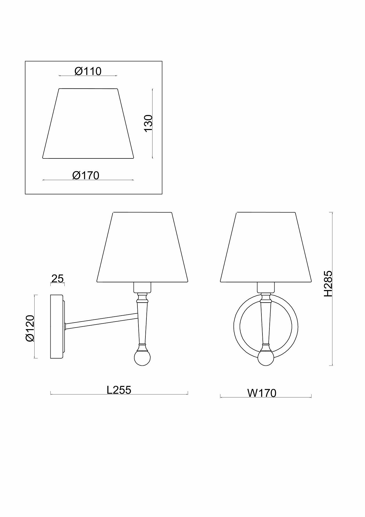 Бра Rosemary Freya FR5190WL-01BS1 - фото №6