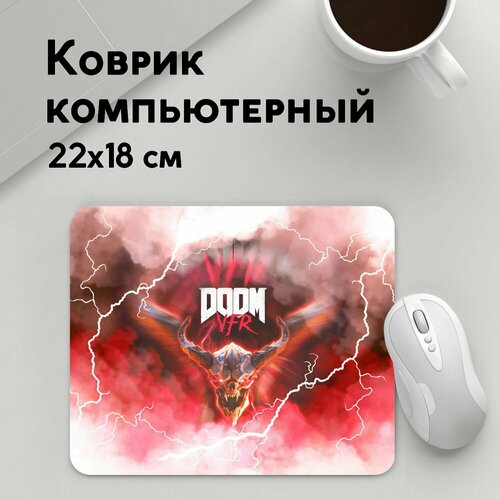 Коврик для мышки прямоугольный 220x180x3мм / Doom / Геймерам / DOOM VFR VR FAN GAME игра doom vfr для playstation 4