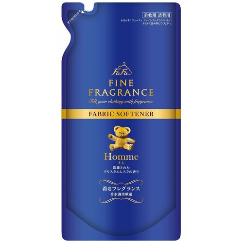 NS FaFa Антистатический кондиционер Fine Fragrance "Homme" для белья с красивым мускатным ароматом чая с бергамотом МУ 500 мл