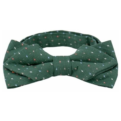 Галстук-бабочка / Street Soul / Soft cotton Уголки Разноцветные нити / зелёный / (One size)