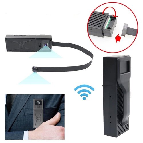 Широкоугольная мини камера на шлейфе Wi-Fi с креплением на одежду SH-02 нагрудный видеорегистратор мини камера на шлейфе 404000₽