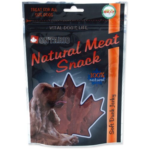 Лакомство Ontario Natural Meat Snack Soft Duck Jerky для собак, мягкая вяленая утка, 70 г