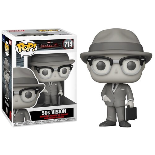 Фигурка Funko POP! Bobble Marvel WandaVision Vision 50s (B&W) фигурка super7 bttf w2 50s doc brown bttfw01 d50 w01