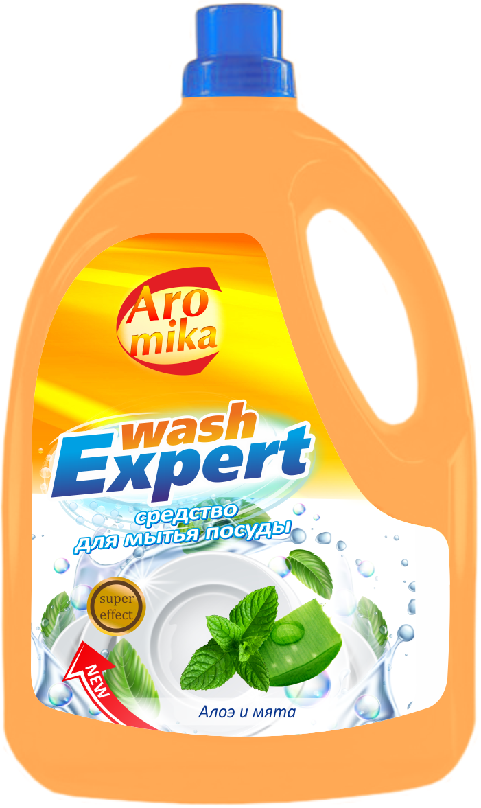 Гель для посуды "WASH EXPERT" Алоэ 3300мл