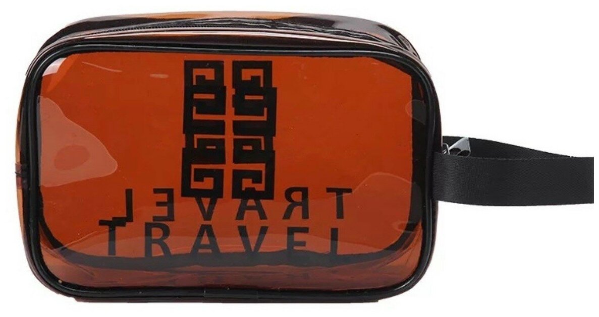 фото Косметичка водонепроницаемая ПВХ на молнии сумочка с ручкой TRAVEL