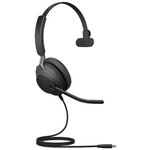 Jabra Evolve2 40, USB-A, Mono [24089-899-999] - Проводная гарнитура, MS - изображение