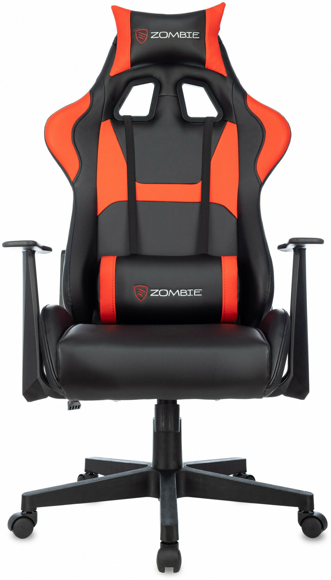 Кресло игровое ZOMBIE Game Penta черный/красный эко.кожа с подголов. крестов. пластик - фотография № 16