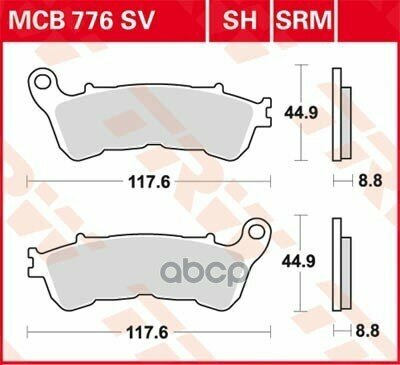 Колодки Дисковые Mcb776sv TRW арт. MCB776SV