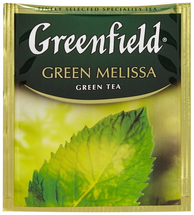 Чай Greenfield Green Melissa зеленый мелисса 100пак. карт/уп. (0879-09) - фото №12