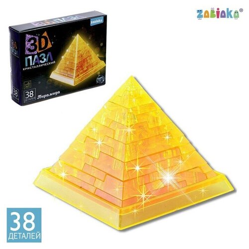 Пазл 3D кристаллический «Пирамида», 38 деталей, микс