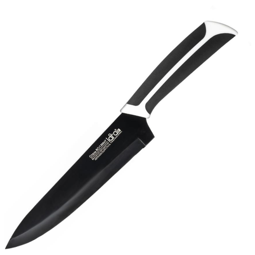LR05-28 LARA Нож поварской 20.3см, черное керамическое покрытие Black Ceramic (полный блистер)