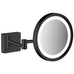 Косметическое зеркало с подсветкой AddStoris Hansgrohe 41790670, матовый черный - изображение