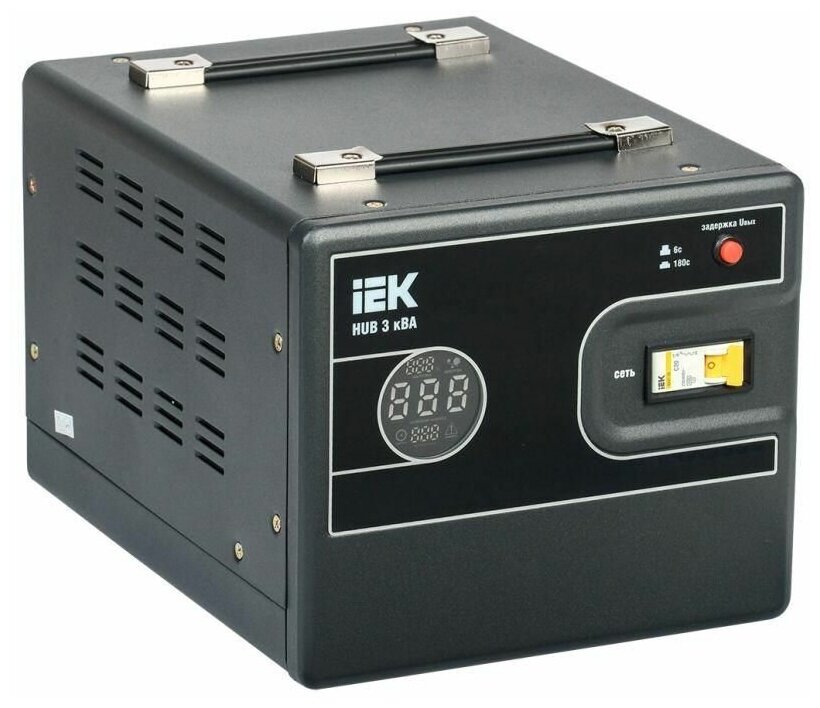 Стабилизатор напряжения 1ф 3кВА HUB переносной IEK IVS21-1-003-13