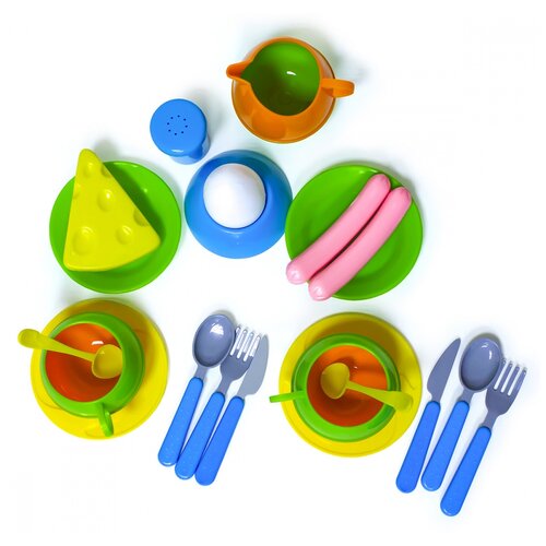набор продуктов с посудой пластмастер в огороде 21064 разноцветный Набор продуктов с посудой Knopa Бранч 87087 разноцветный