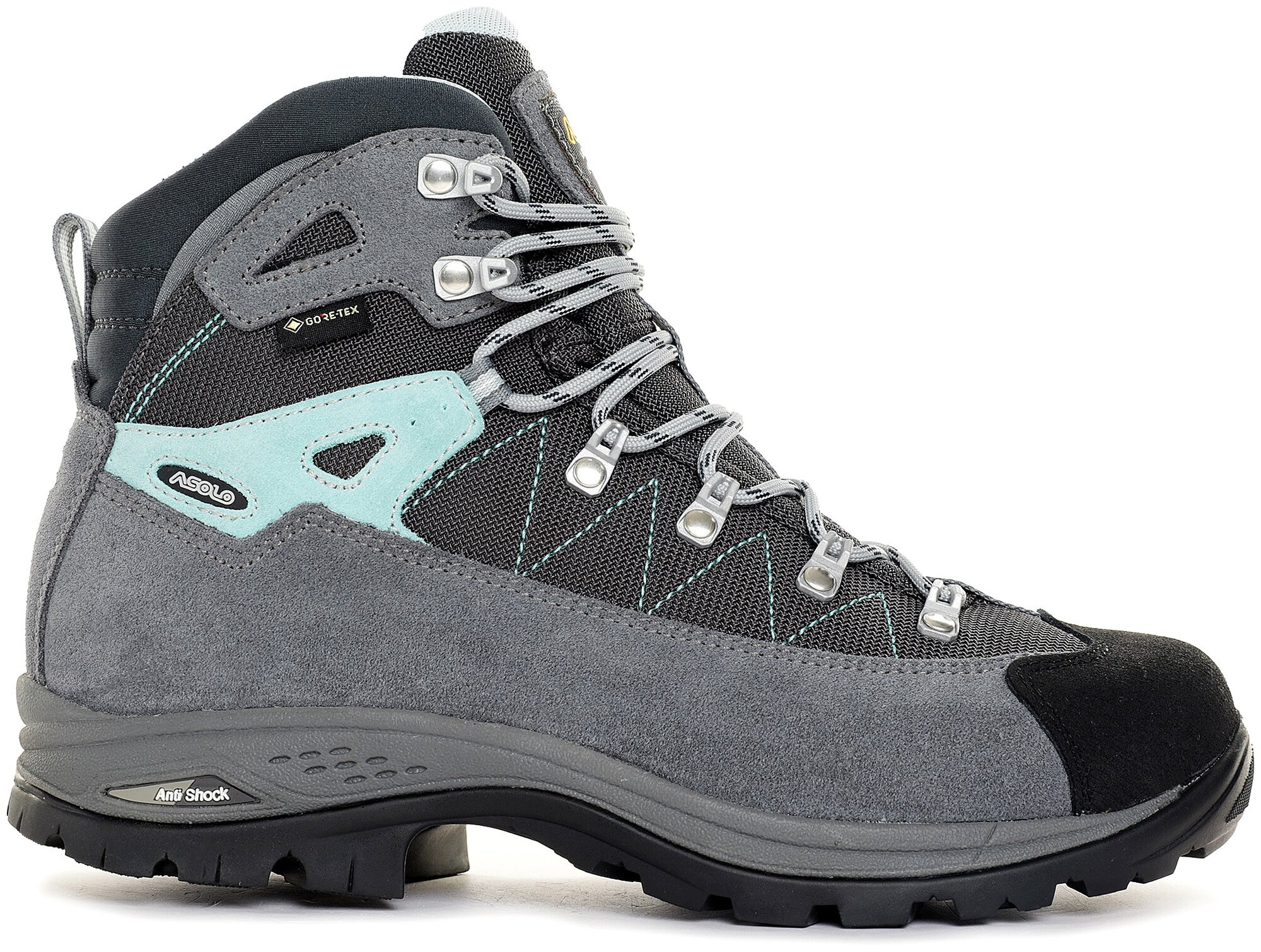 Ботинки Asolo Hiking Finder GV Grey/Gunmetal/Pool Side (UK:4) 