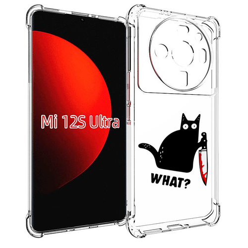 Чехол MyPads котик-убийца для Xiaomi 12S Ultra задняя-панель-накладка-бампер чехол mypads белый котик с гранями для xiaomi 12s ultra задняя панель накладка бампер