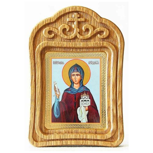 Преподобная София Суздальская, икона в резной рамке преподобная софия суздальская икона в рамке 12 5 14 5 см