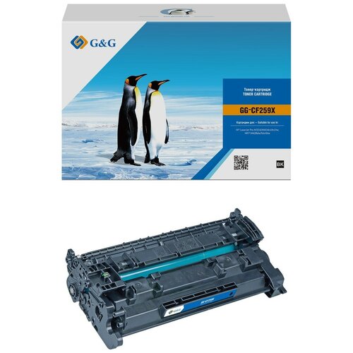 Картридж G&G GG-CF259X совместимый лазерный картридж (HP 59X - CF259X) 10000 стр, черный t2 картридж t2 cf259a tc hcf259a для hp laserjet pro m304 m404 m428 3100 стр черный с чипом