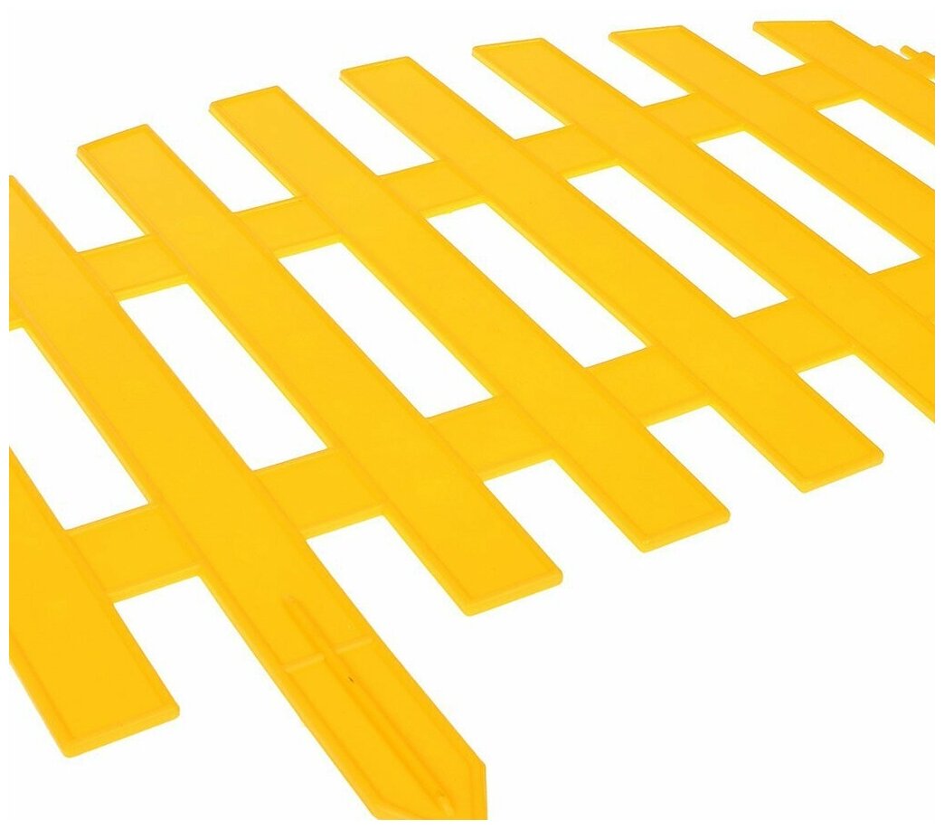 Штакетник «Волна» 3 м цвет жёлтый Леруа Мерлен - фото №5