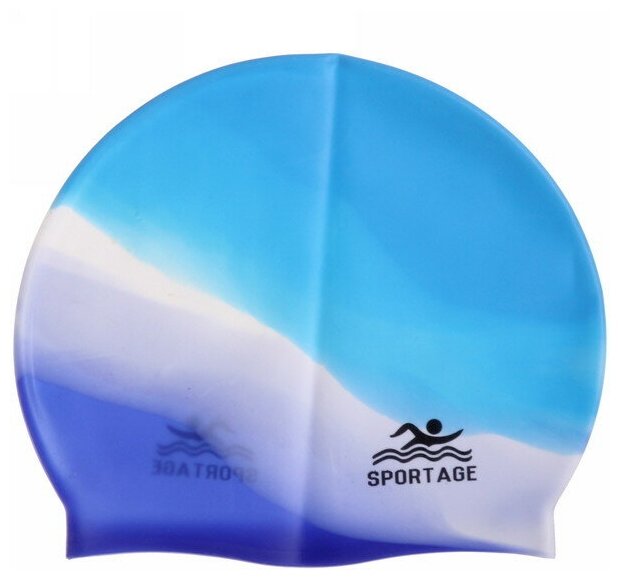 Шапочка для плавания силиконовая Sportage Multicolor