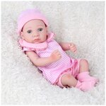 Reborn Kaydora Виниловая кукла Реборн (Reborn Dolls) - Девочка в розовом ночном комплекте (28 см) - изображение