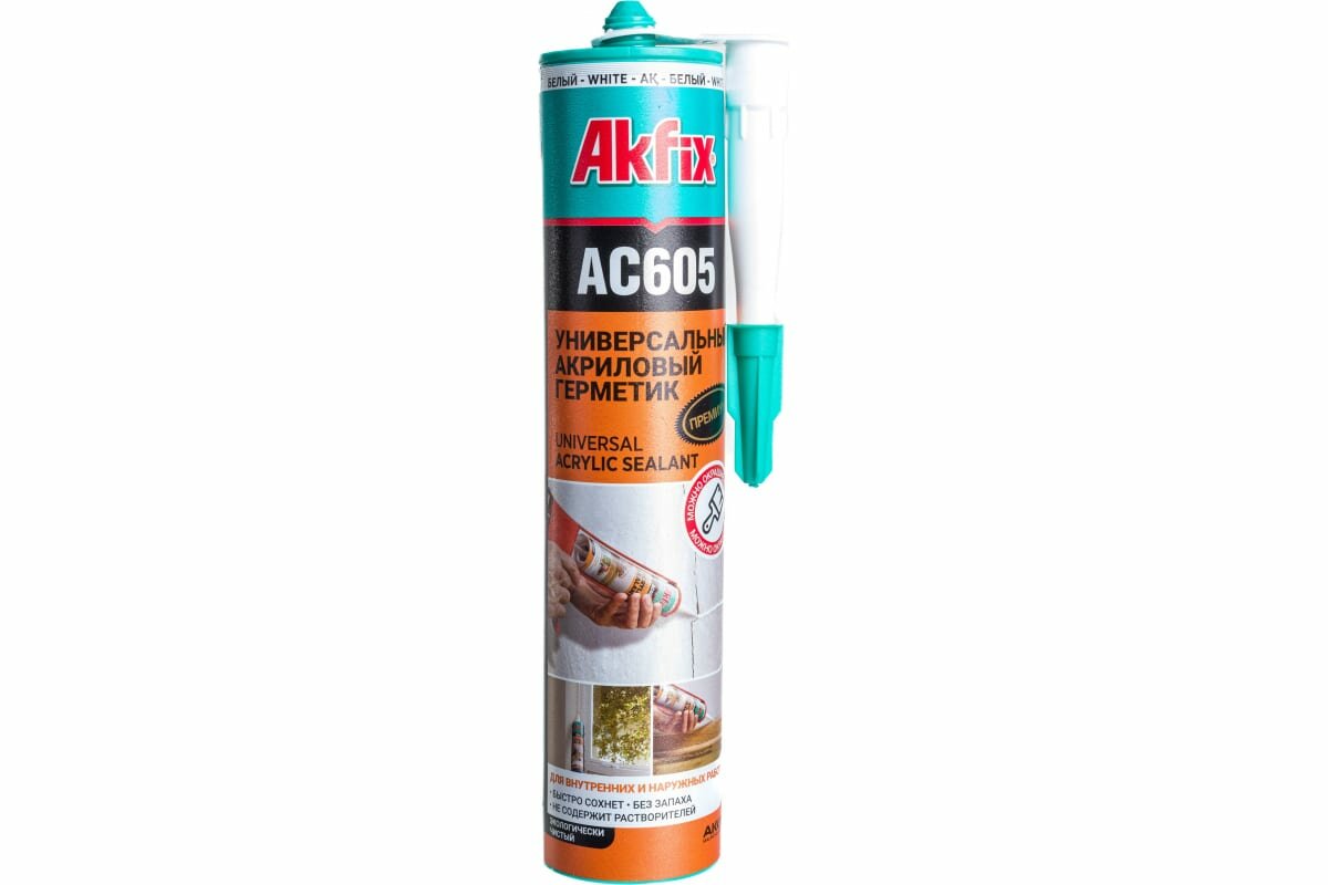 Акриловый герметик Akfix AC605, белый, 310 мл AA002 - фотография № 3