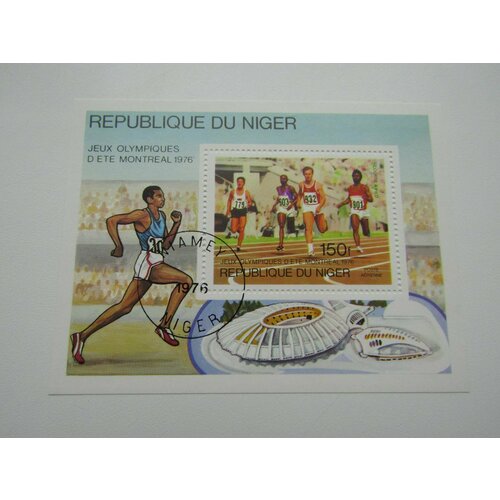 Марки. Спорт. Олимпиада. 1976. Нигер. Блок марки спорт олимпиада 1976 болгария блок