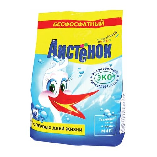 Стиральный порошок для всех типов стирки 2.4 кг, комплект 4 шт., аистёнок 