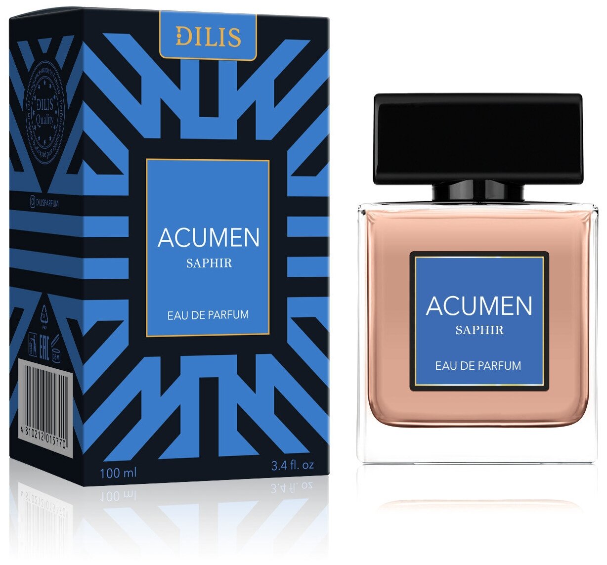 Парфюмерная вода мужская Dilis Parfum "ACUMEN Saphir", 100 мл