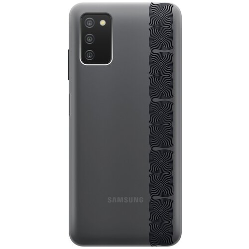 Силиконовый чехол с принтом Illusions (Line) для Samsung Galaxy A03s / Самсунг А03с силиконовый чехол с принтом better ashamed для samsung galaxy a03s самсунг а03с