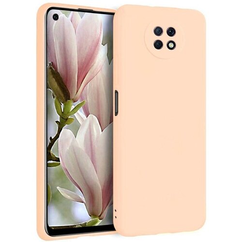 чехол mypads pettorale для xiaomi redmi note 9t Накладка силиконовая Silicone Cover для Xiaomi Redmi Note 9T пудровая