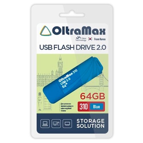 USB-Flash OltraMax 64GB 310 Blue usb флеш накопитель otg usb3 0 флеш накопитель 16 гб 32 гб 64 гб флеш накопитель 128 гб usb карта памяти для iphone ipad pc