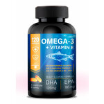 Омега 3 дикий лосось. EPA & DHA & ALA 1000 мг. Omega 35% ПНЖК ( омега 3 + витамин Е ) - изображение