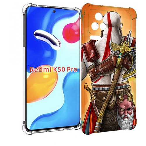 Чехол MyPads God of War для Xiaomi Redmi K50 / K50 Pro задняя-панель-накладка-бампер чехол mypads god of war для xiaomi black shark 5 pro задняя панель накладка бампер