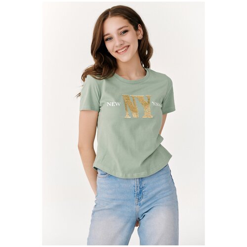 фото Футболка натали, размер 46, зеленый