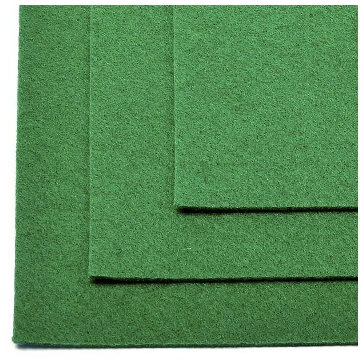 Фетр мягкий IDEAL листовой, 1 мм, 20х30 см, 10 листов, цвет 672, зеленый (TBY. FLT-S1.672)