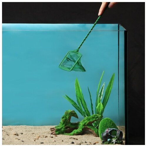 Сачок аквариумный 7,5 см, зелёный