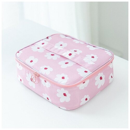 фото Косметичка 16х6х24 см, розовый, белый goods4you