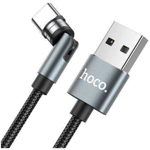 Кабель Hoco U94, USB - Type-C, 2.4 А, 1,2 м, магнитный, вращающийся, черный
