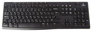 Беспроводная клавиатура Logitech K270 черный, английская/русская (ISO)