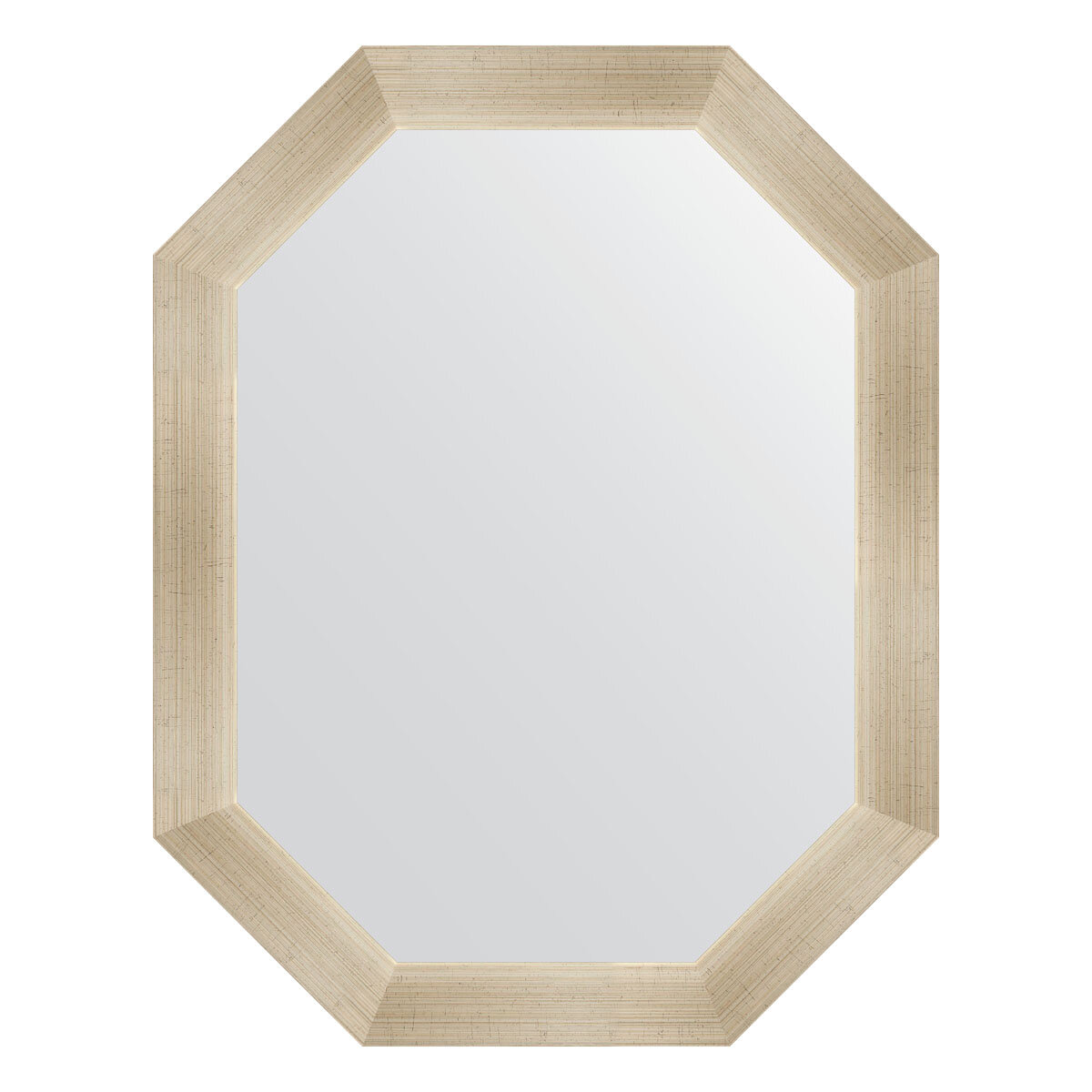 Зеркало настенное Polygon EVOFORM в багетной раме травленое серебро 55х70 см для гостиной прихожей кабинета спальни и ванной комнаты BY 7042