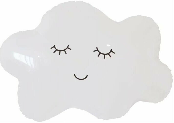 Воздушный шар фольгированный фигурный "Облако с ресничками", 74 см, цвет белый
