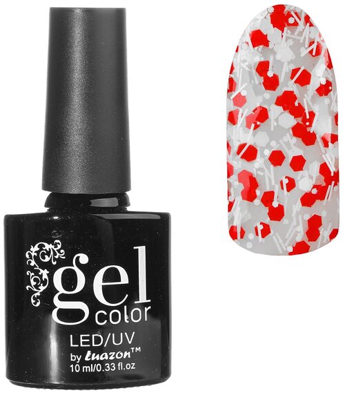 Luazon гель-лак для ногтей Gel color с камифубуки, 10 мл, 37 г, 04-07 красный